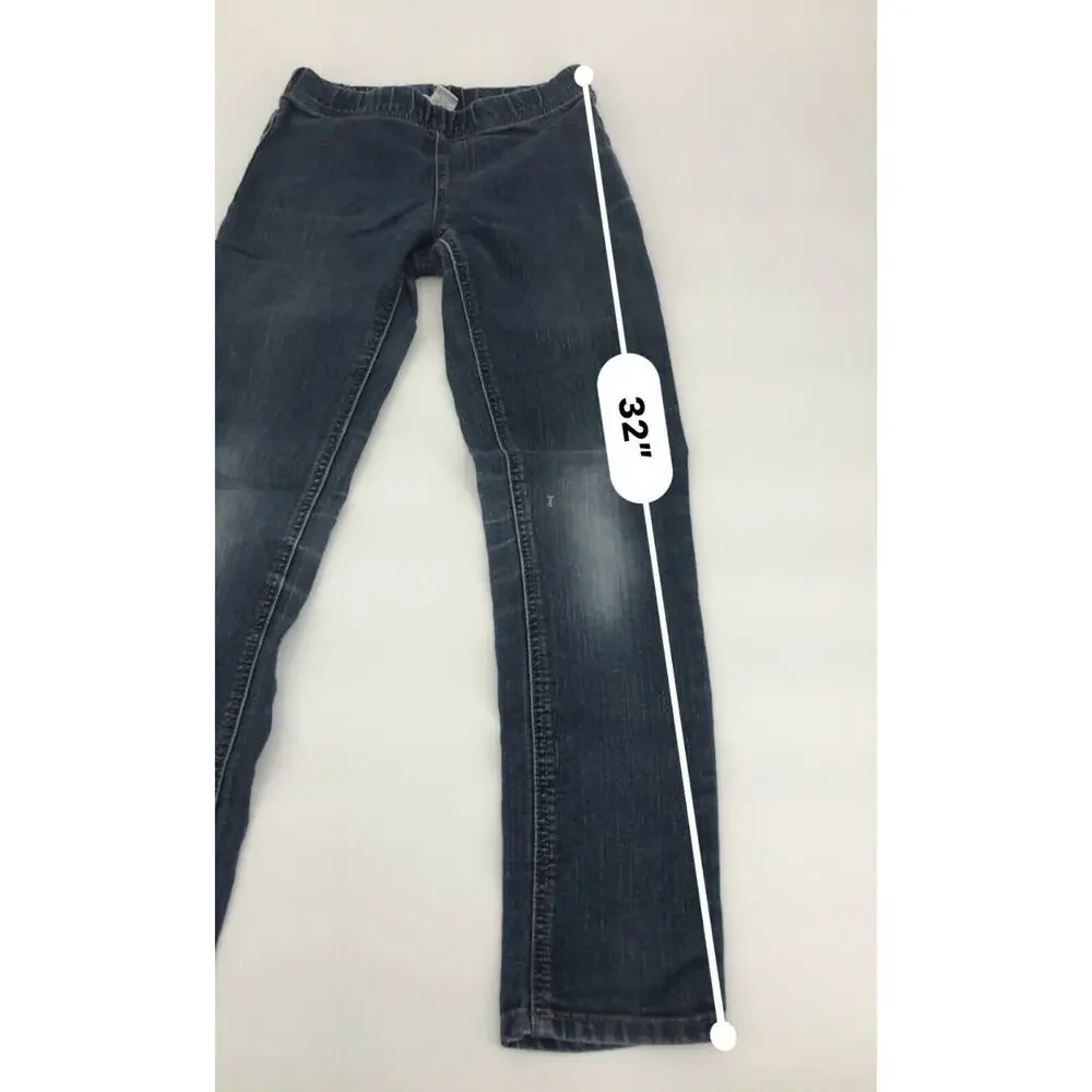 Cherokee Girl’s Faded Blue Denim Elastic Skinny Jeans Kid’s Youth Size 12